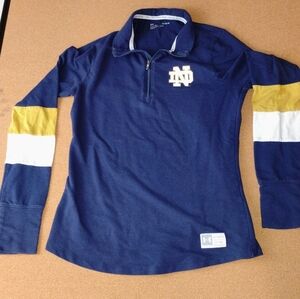 University of Notre Dame Under Armour Quarter-Zip Pullover Top SZ M